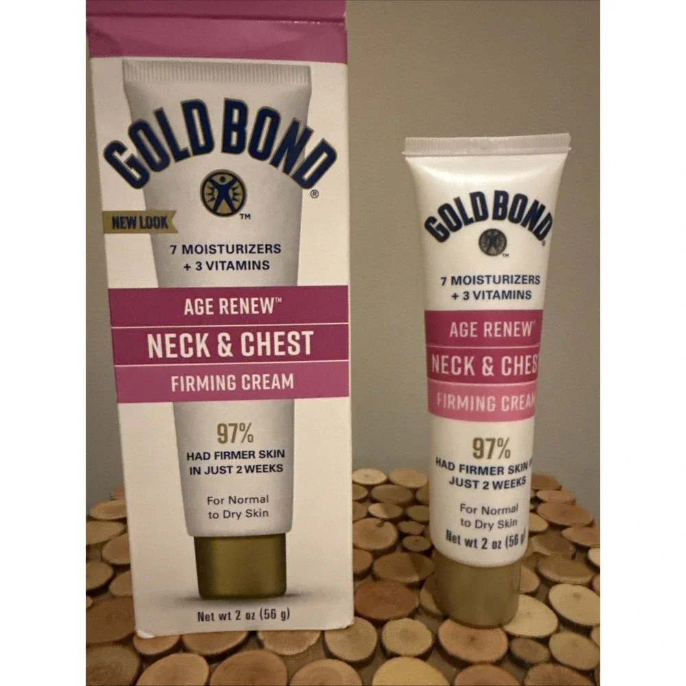 Gold Bond 7 Moisturizers +3 Vitamins Age‎ Renew Neck & Chest Cream 56g New